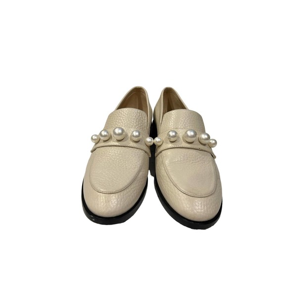 Stuart Weitzman Other - Stuart Weitzman Goldie Loafers with Pearl Embellishments